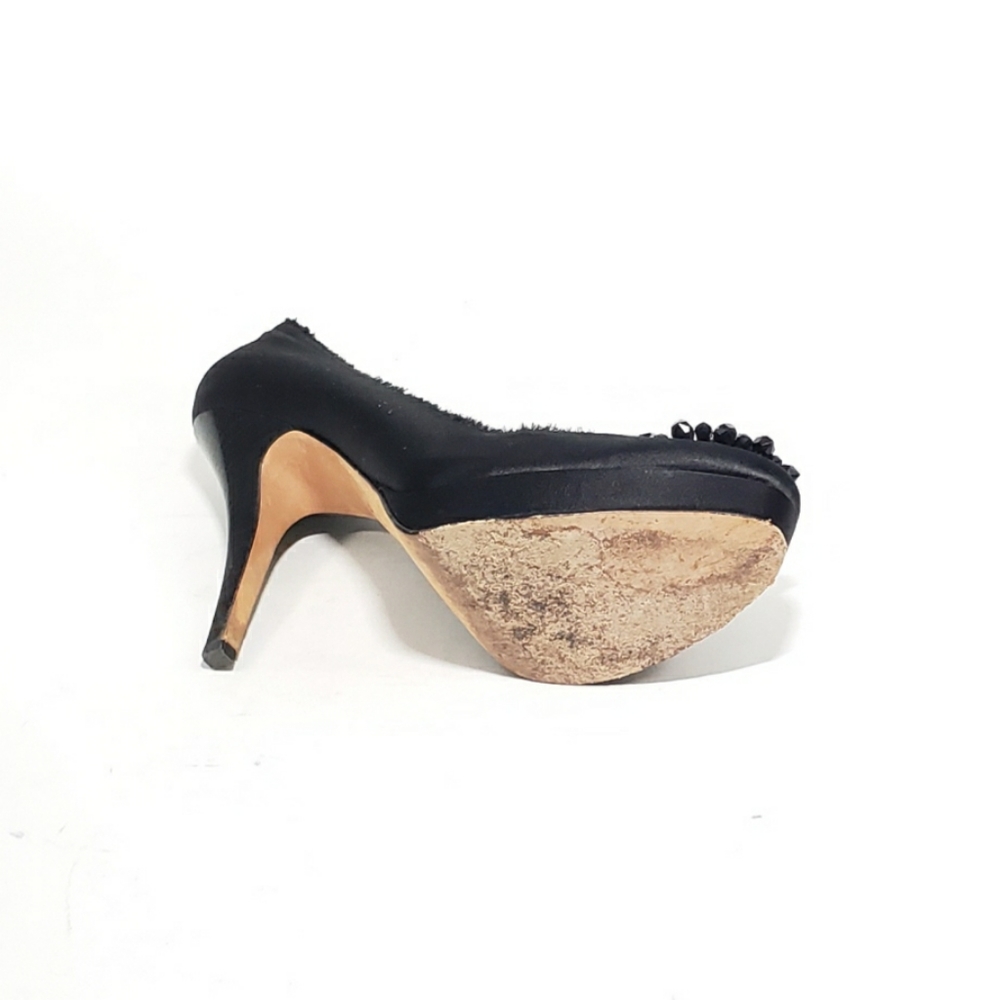 Coach Bergen Pumps Jeweled Platform Cone Heel - Picture 6 of 9
